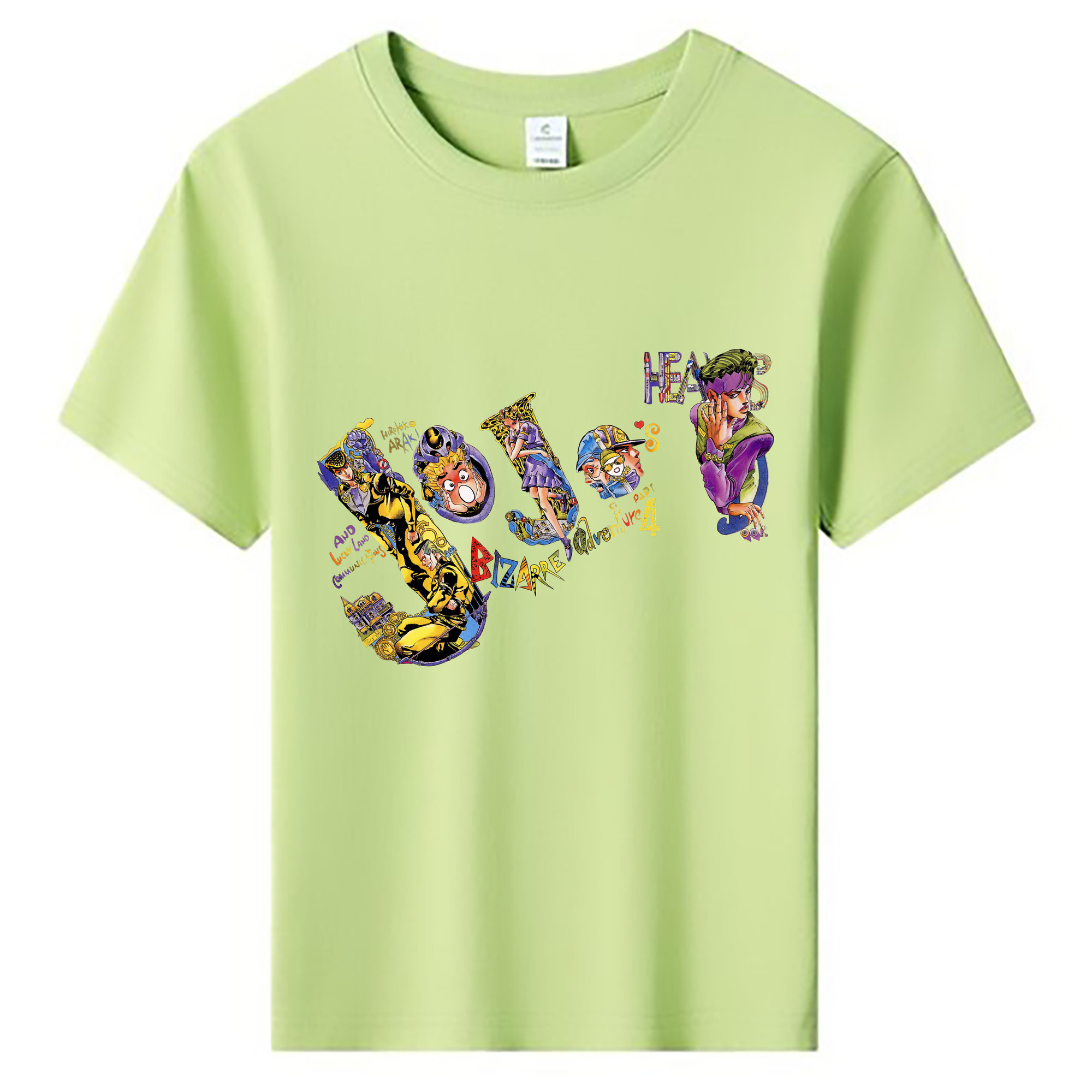 （画像用） ジョジョの奇妙な冒険 JoJo's Bizarre Adventure 綿100％キッズTシャツ（フロントプリント）